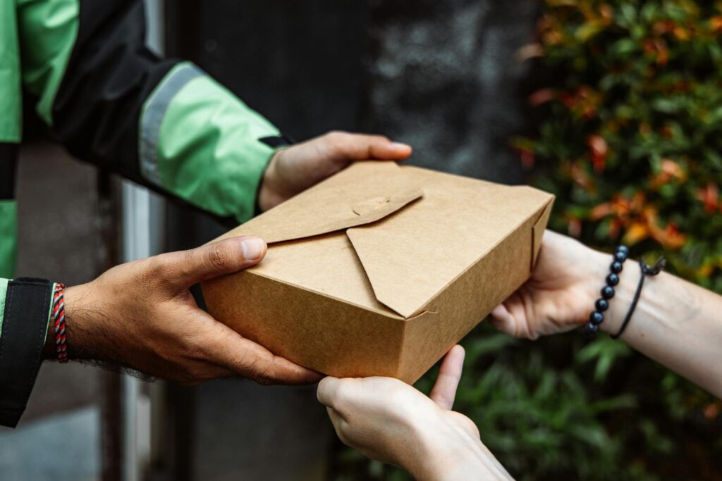 Delivering Food Box to a Customer